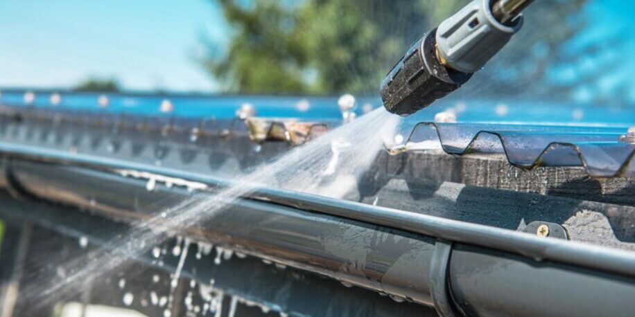 roof cleaning using power washer